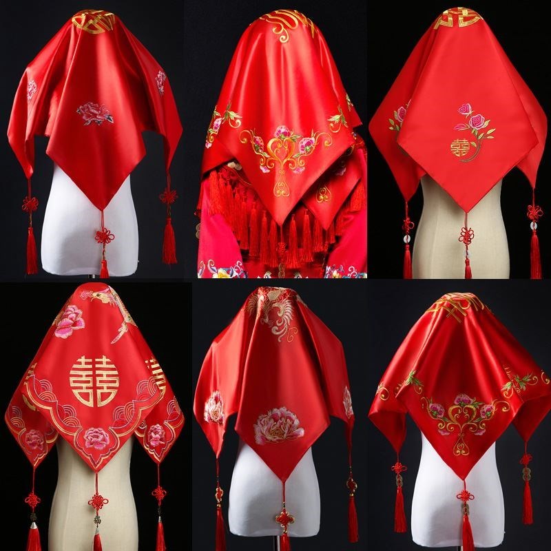 秀禾服婚服道具手工刺绣包袱皮披巾红盖头民族风加大复古104302|ruв категории Аксессуары, свадебное платье, аксессуары, вуаль - от Buy2taobao.com для оказания профессиональной услуги покупки агента Taobao