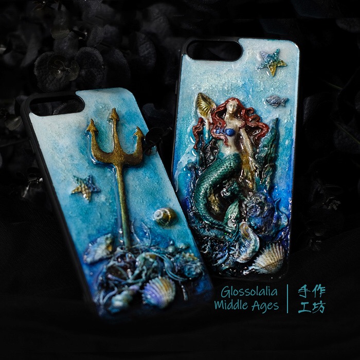 Glossolalia Original design Ocean series lovers Mobile phone shell Atlantis Hand made giftin the 3C Digital Accessories, Cell Phone Accessories , Phone Protection Case/Shell category - from Buy2taobao.com to provide professional Taobao agent buy service