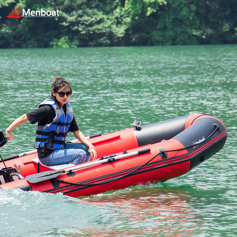 menboat曼勃橡皮艇电动钓鱼船加厚冲锋舟船用推进器皮划艇马达