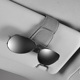 车载眼镜夹汽车遮阳板收纳神器创意翻毛皮太阳镜墨镜卡片票据夹子
