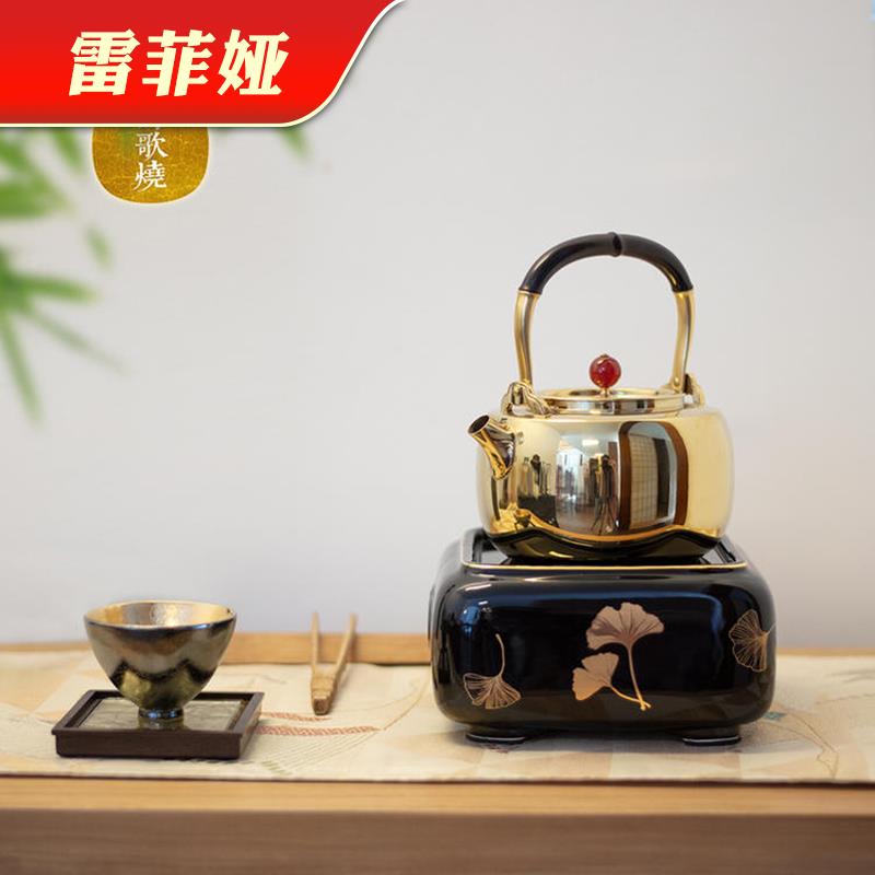 台湾莺歌烧 四方银杏电陶炉茶炉纹煮茶炉家用静音银壶小烧水炉在类目 厨房电器, 电磁炉中 - 来自Buy2taobao.com提供专业的淘宝代购服务
