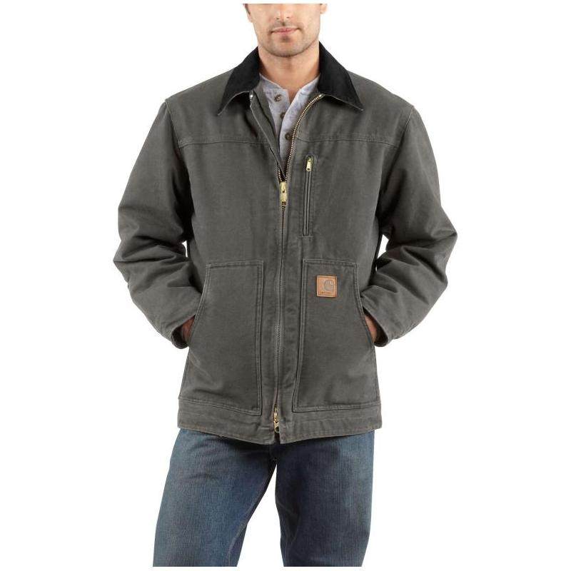 carhartt卡哈特男士户外夹克拉链翻领口袋舒适图标美国直邮c33r