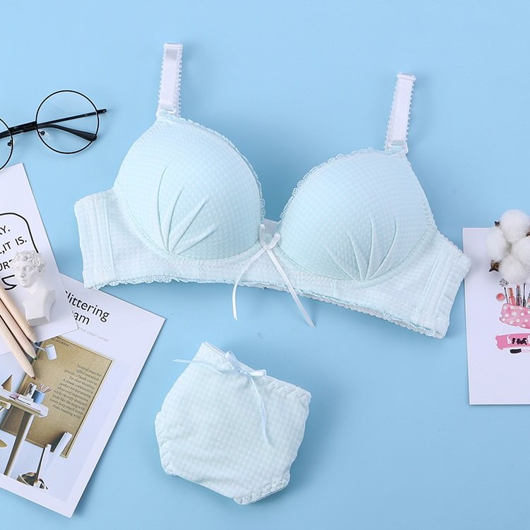 文胸内衣软钢钢圈高中生20岁学生青春期胸罩套装文胸