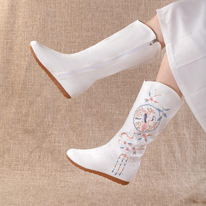 古装靴子女白色图片