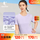 中国乔丹运动短袖女2024夏季新款T恤女士上衣透气吸汗印花休闲衣