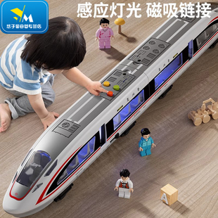 2024新款儿童高铁复兴号玩具合金火车动车模型和谐轨道列汽车地铁