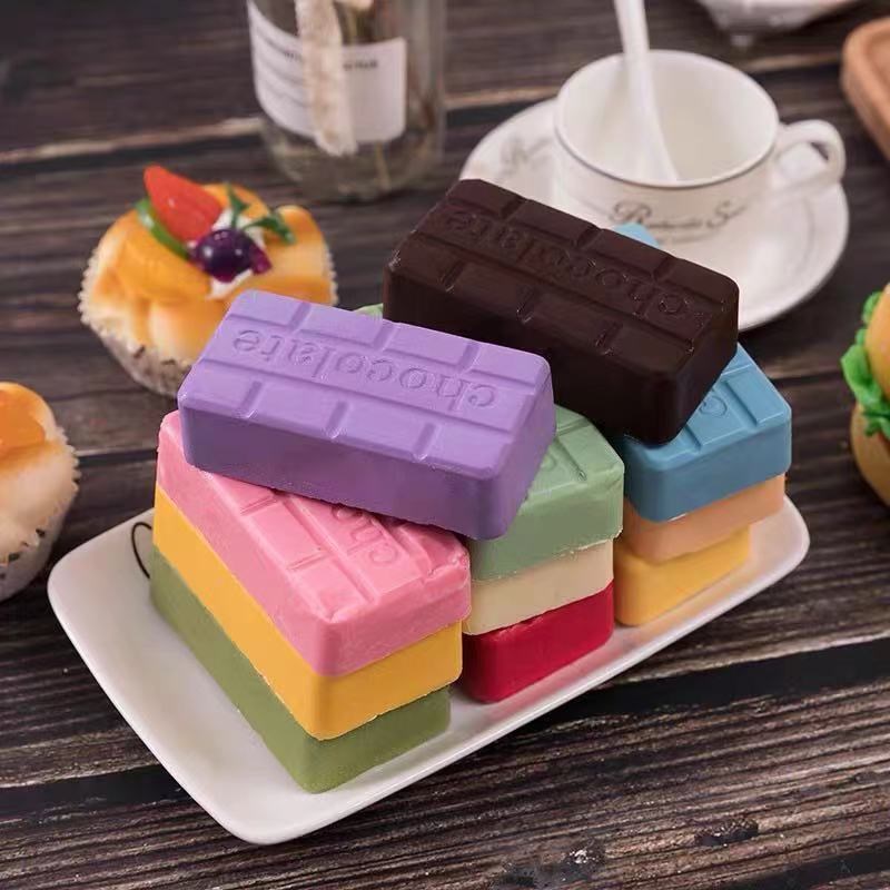 巧克力大板块diy手工彩色巧克力烘焙原料巧克力砖块100克包邮