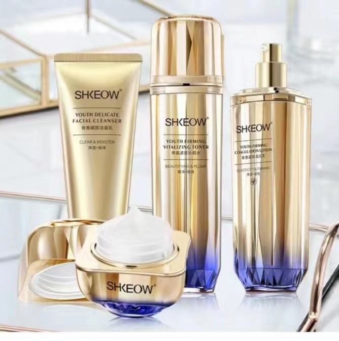 水肌澳正品海洋青春紧致四件套修护补水保湿淡细纹修护护肤品套装