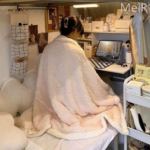 冬季保暖牛奶绒毯子床单毛毯单人宿舍学生珊瑚绒空调午睡盖毯沙发