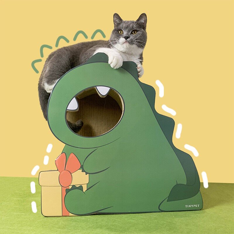 小芥 阿丙恐龙猫抓板立式瓦楞纸猫爬架磨爪器猫窝 猫咪用品猫玩具