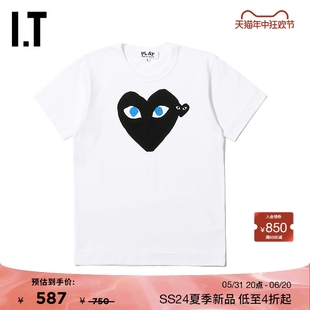 IT CDG PLAY COMME des GARCONS川久保玲 女装短袖T恤春夏休闲