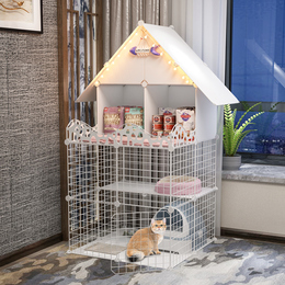 猫别墅家用三层小型猫笼超大自由空间清仓双层公寓猫笼子猫舍猫窝