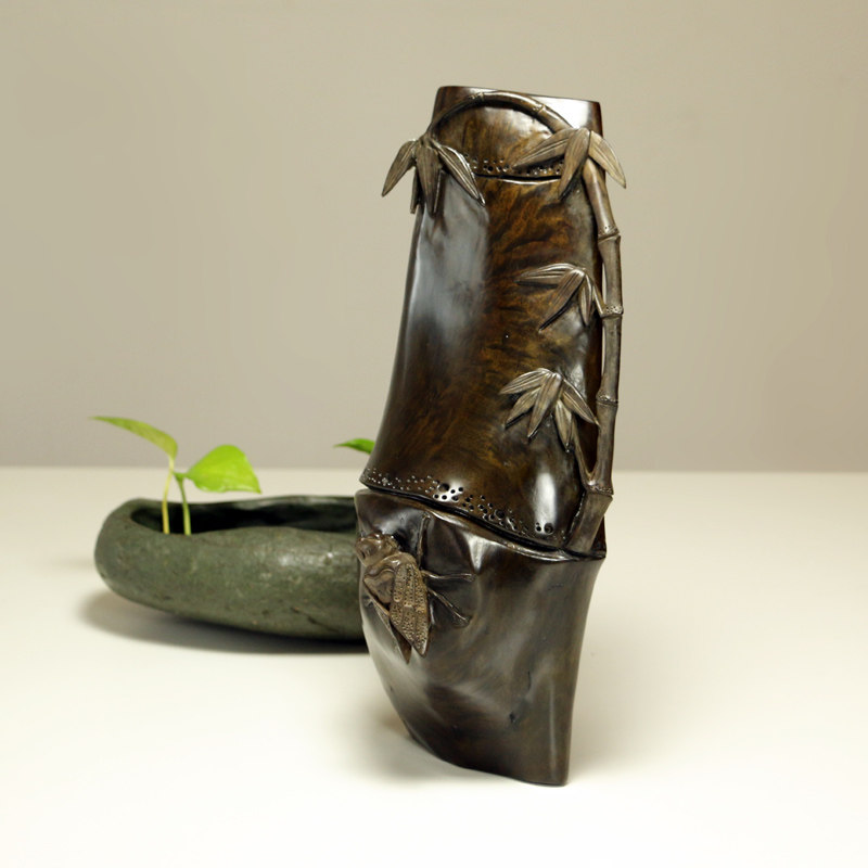 1.7kg 极品金丝楠乌木知足摆件 趣味收藏 【润德】md-0128