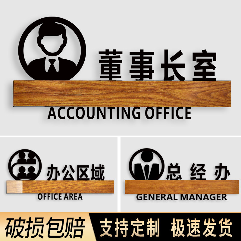 亚克力办公室门牌高档会议室茶水间标识牌总经理室洽谈室财务室总监