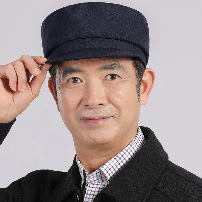 中老年人帽子春秋男老头鸭舌帽秋冬爷爷平顶布帽爸爸帽老人中山帽