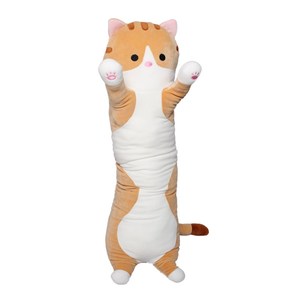 拉面猫抱枕萌猫抱枕毛绒玩具公仔软体猫咪长条睡觉抱枕床上玩偶女