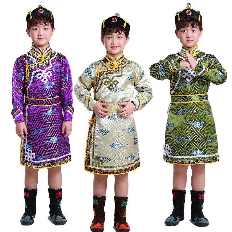 族服装/舞台装更新时间:2022年04月06日儿童蒙古袍男孩蒙古族舞蹈演出