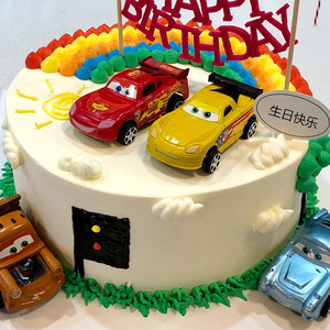 卡通蛋糕生日儿童男孩汽车图片