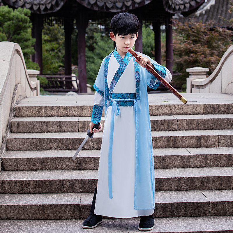 男童汉服夏古装少爷服儿童薄款套装古风2021童装国学小男孩超仙夏