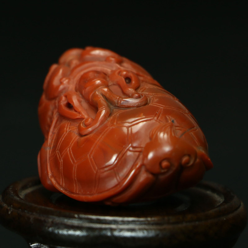 38g 大凉山南红玛瑙赑屃挂件【万瑞祥】