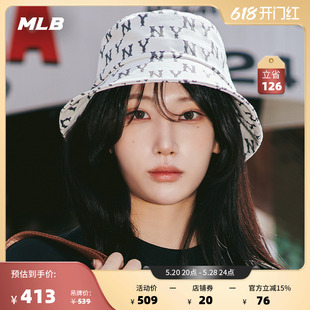 MLB官方 男女情侣复古老花渔夫帽时尚休闲遮阳潮23春夏 HTM01