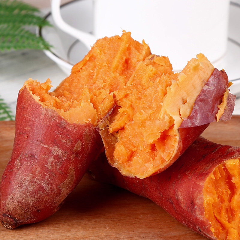 特价新鲜地瓜西瓜红_农家自种沙地红心密薯新鲜地瓜糖心流油红蜜薯