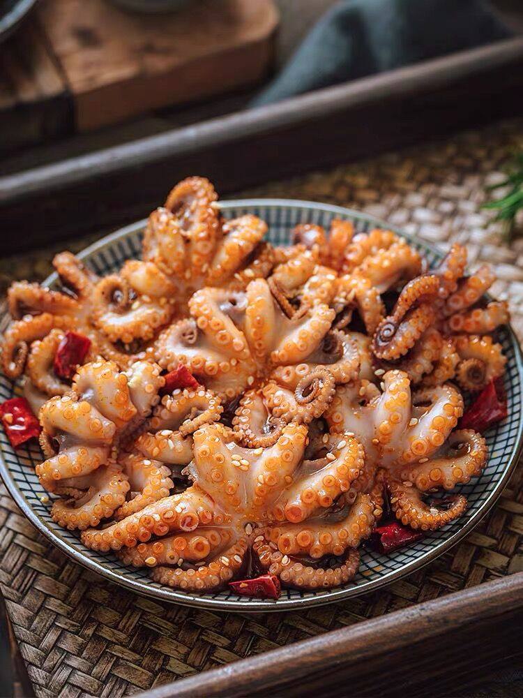 章鱼69元4袋鲜活爆头海鲜即食迷你冷冻章鱼