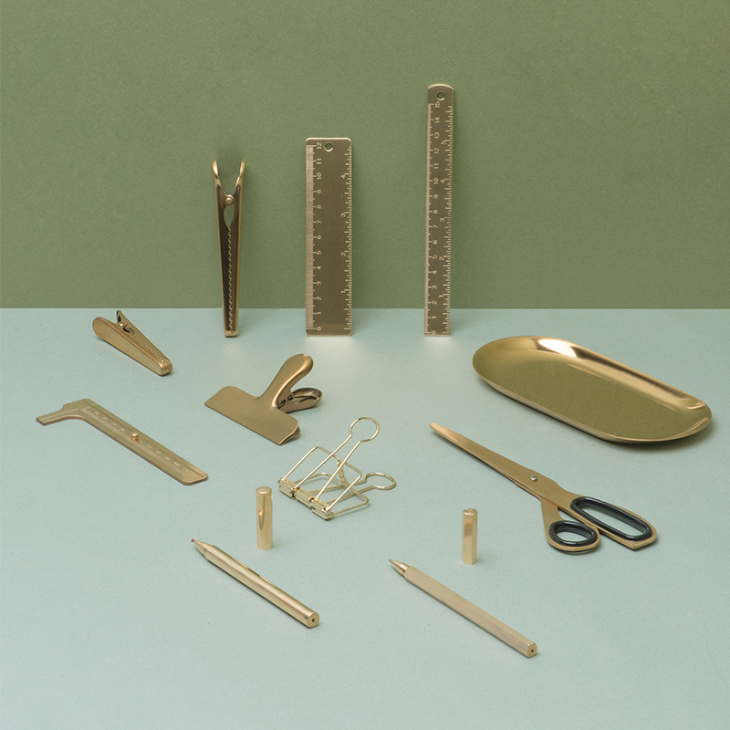 黄铜色文具测量工具文艺复古简约北欧式ins直尺笔文件夹子封口夹在类目 家居饰品, 摆件中 - 来自Buy2taobao.com提供专业的淘宝代购服务