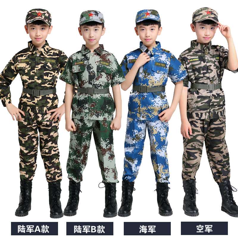 儿童军装野战特种部队战狼男童迷彩服户外军训套装班服演出服装潮