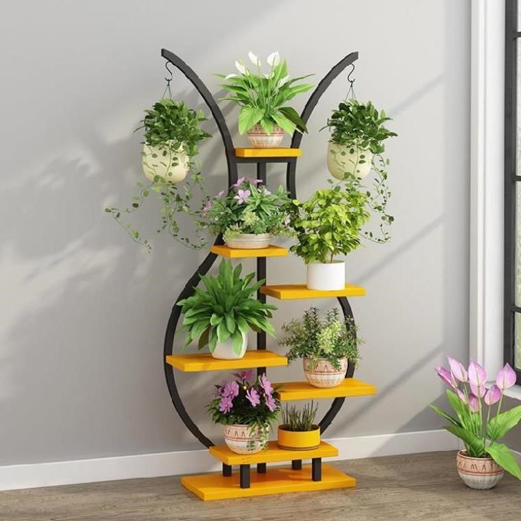 花架板式客厅欧式盆架沙发多层三角架花架