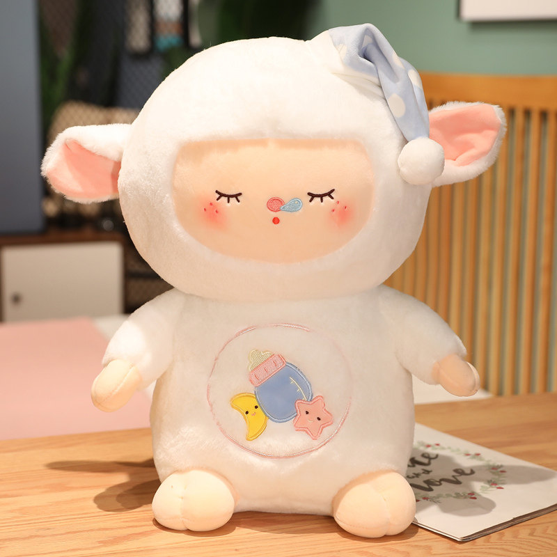 可爱瞌睡羊公仔毛绒玩具小羊布娃娃玩偶儿童女生治愈系少女心礼物