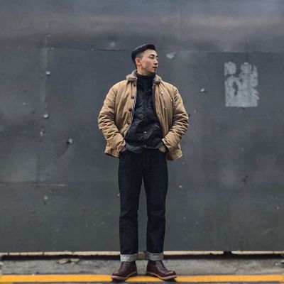 韩国设计师 爆火热牌 Edgar N-1 Deck 军事时装 甲板毛领棉服外套