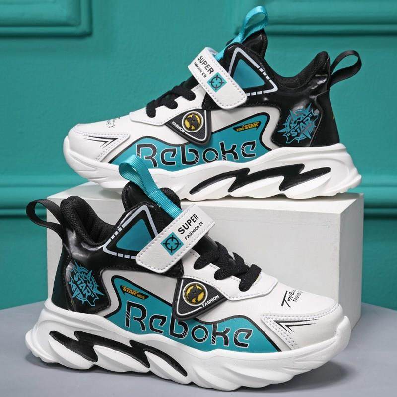 迪卡侬男童鞋2021秋款新款防水皮面儿童春秋跑步软底单鞋潮运动鞋