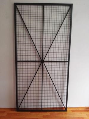 北欧风铁艺格栅屏风