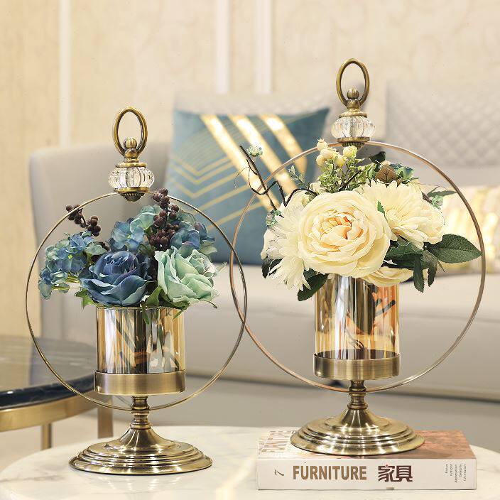 欧式轻奢高档茶几花瓶摆件客厅家居电视柜玄关餐边柜美式装饰品