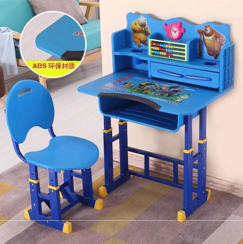 Study desk and chair set childrens desk can be Raised and-Ta