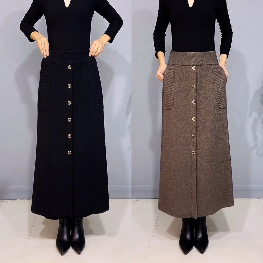 冬款加厚半身长裙