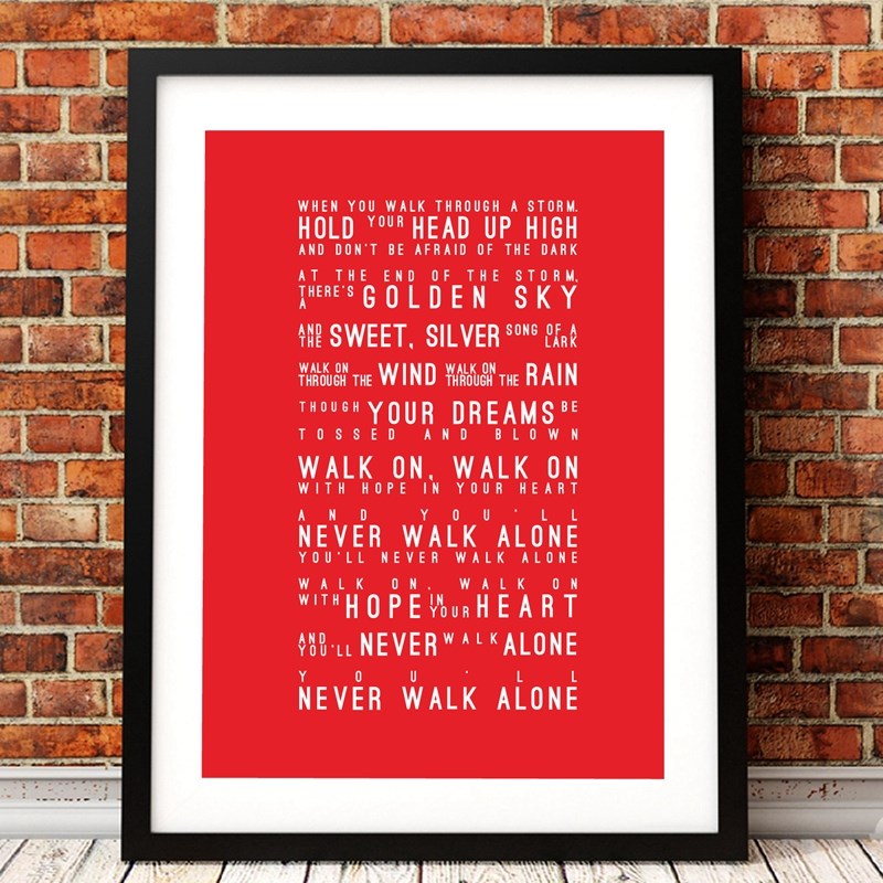 You'll Never Walk Alone Lyrics Canvas Art Print Poster Live