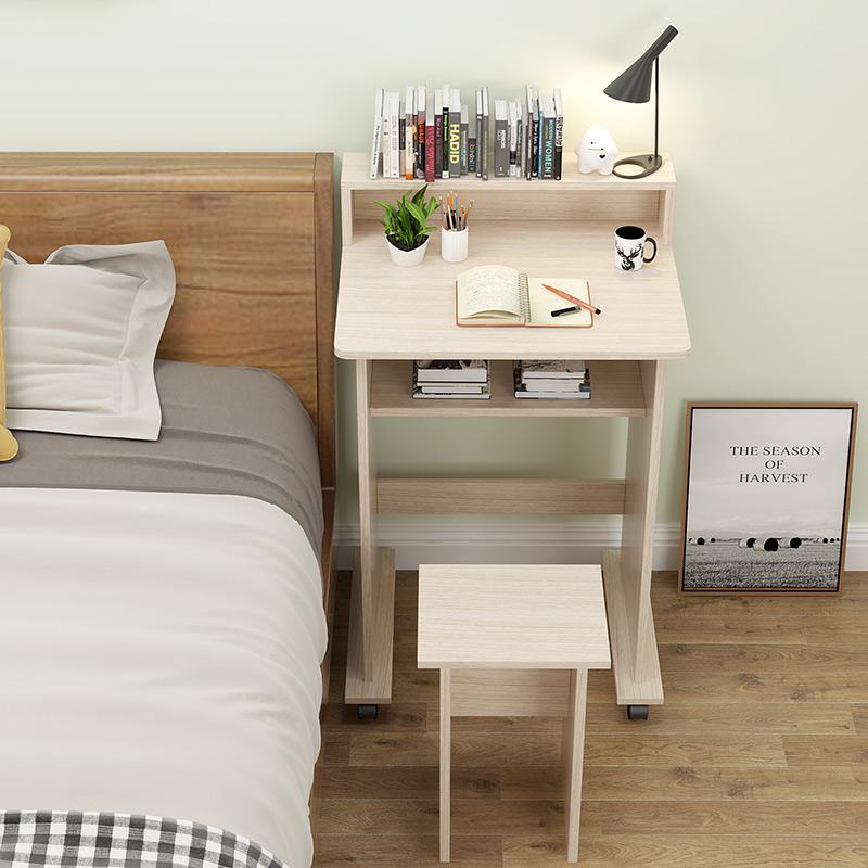 简约移动台式电脑桌儿童学生单人小桌子家用床边卧室简易学习书桌