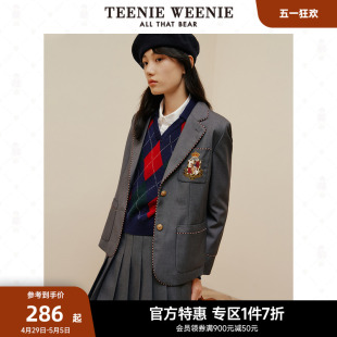 TeenieWeenie小熊奥莱秋冬JK西装制服学院风气质时尚复古外套