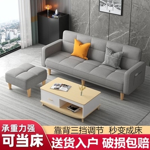 小户型窄版沙发 客厅2024新款可以当床网红客厅小沙发双人沙发