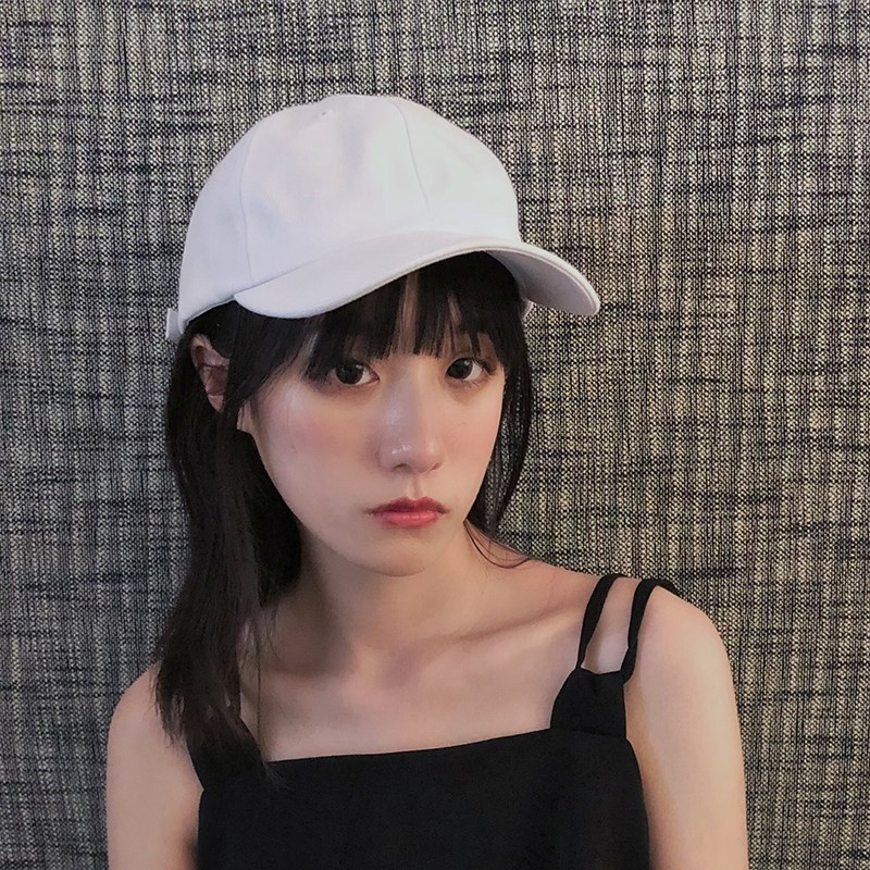 国字脸适合的帽子夏季方脸圆脸长发牙舌帽女遮阳棒球软顶浅口