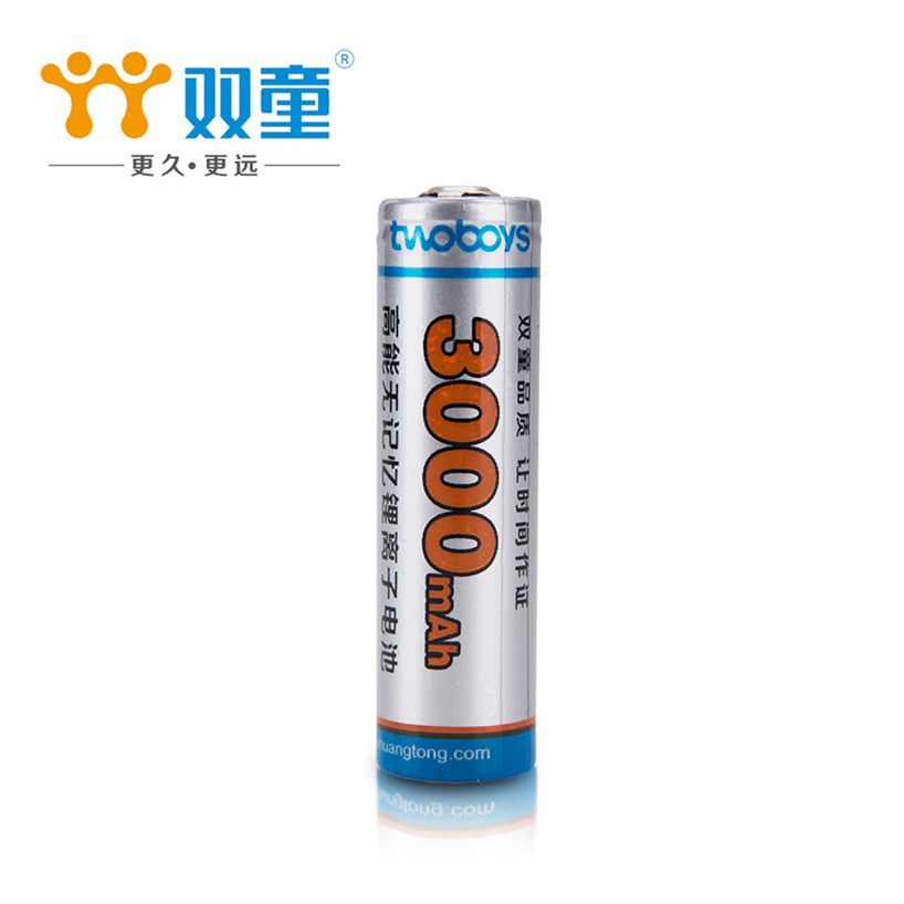 双童原装3000mah18650锂电池3.7V可充电通用大容量强光手电筒电池