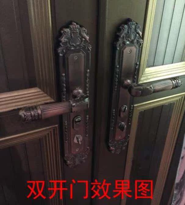 双开农村门门锁子外门门锁高档锁大门套装室内门防盗锁家用配件门