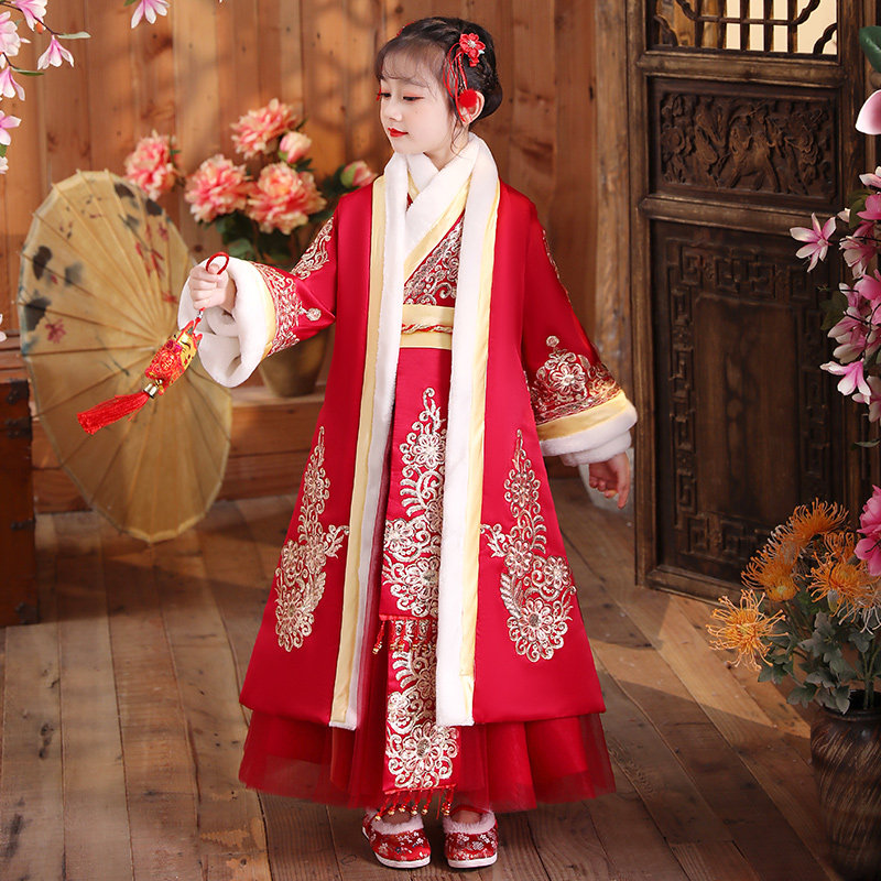 女童过年喜庆衣服冬