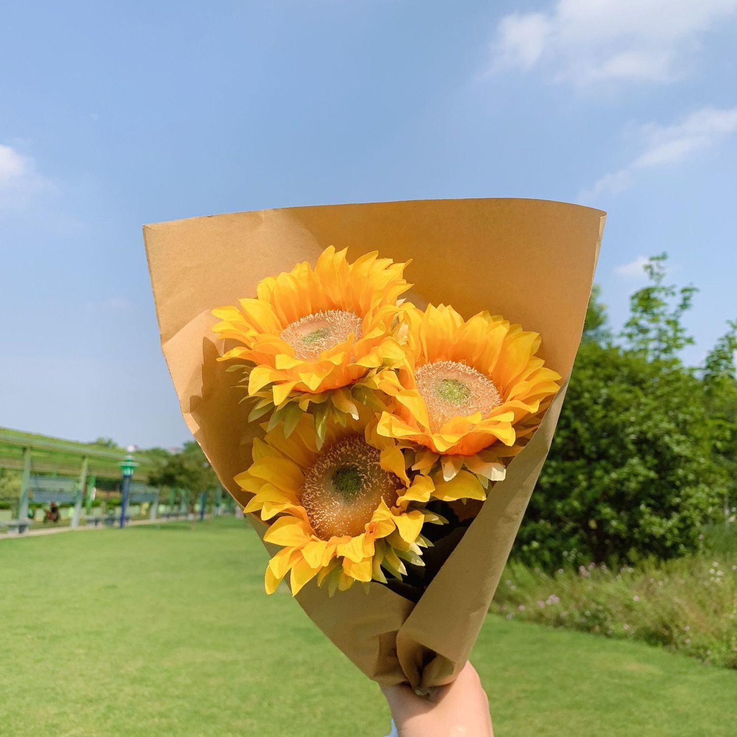 代购ins网红仿真向日葵假花太阳花拍照摄影花束道具客厅摆件