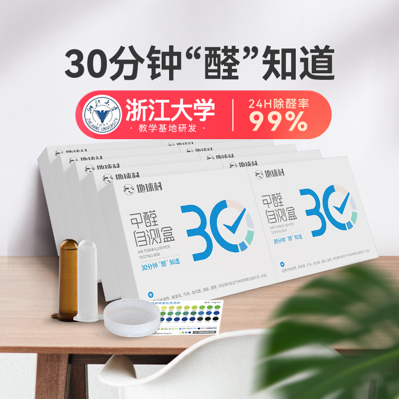 地球村甲醛检测仪甲醛测试仪器专业家用检测盒室内测试盒试纸10盒