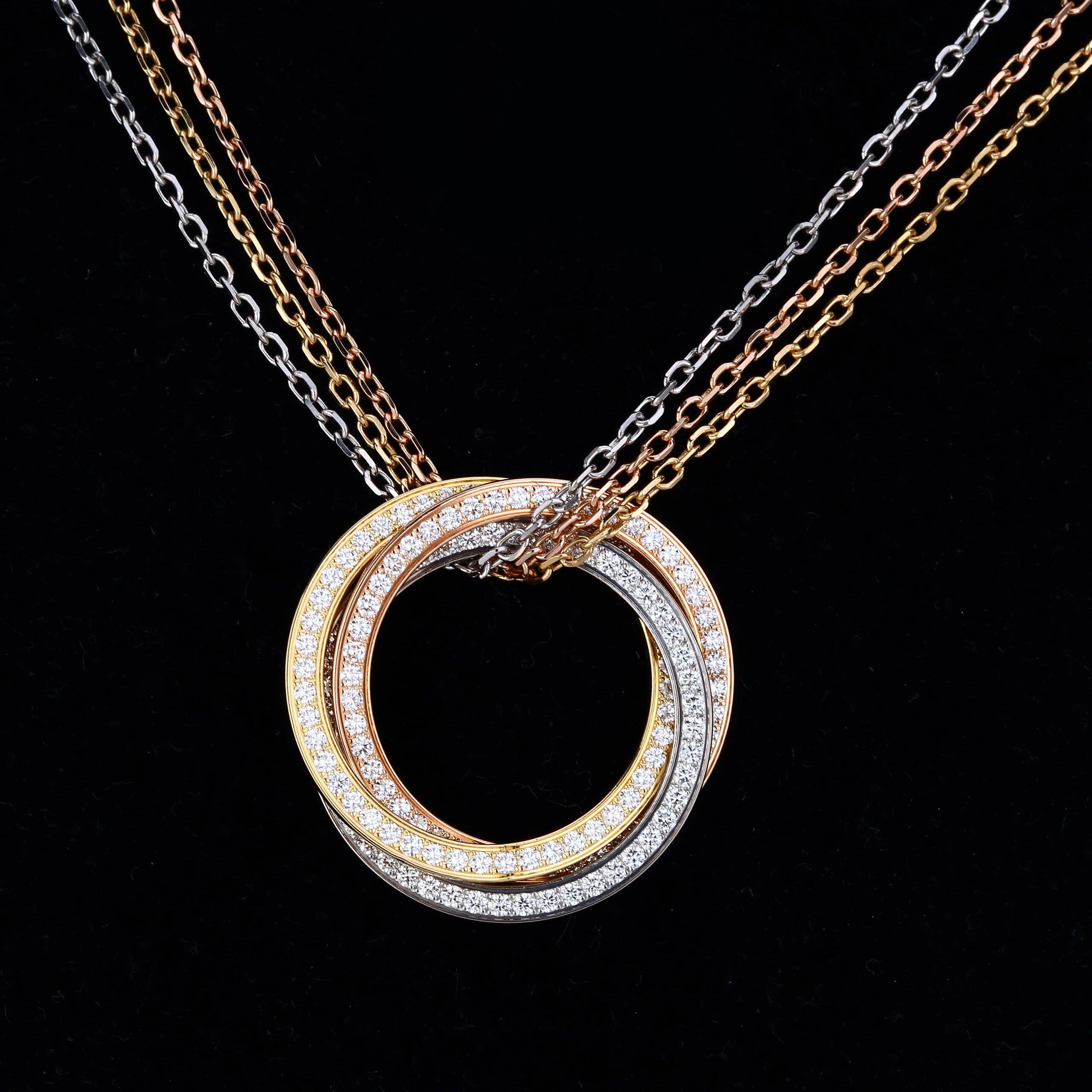 一折卡地亚项链护身符