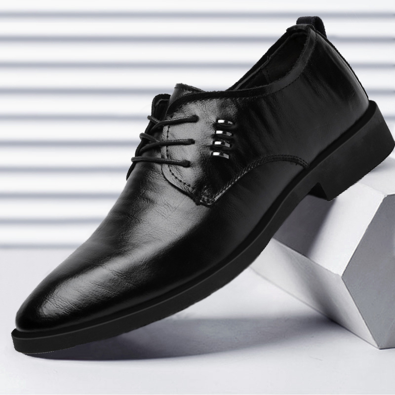 恰星皮鞋男夏季新款男士真皮男鞋商务休闲鞋低帮单鞋正装男鞋潮鞋