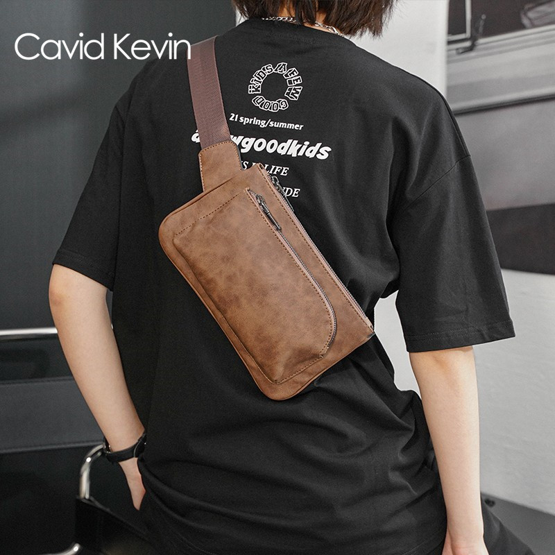 Cavid Kevin复古街头腰包